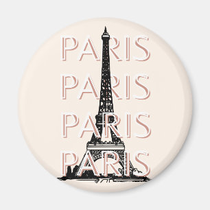 Paris Reisen Kunst, Reisen Kunst, Pastel, Minimali Magnet