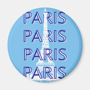Paris Reisen Kunst, Reisen Kunst, Preppy Art, Blue Magnet
