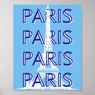 Paris Reisen Kunst, Reisen Kunst, Preppy Art, Blue Poster