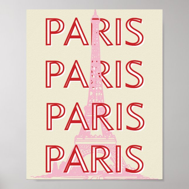 Paris Reisen Kunst, Reisen Kunst, Preppy, Minimali Poster (Vorne)