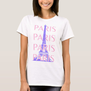 Paris Reisen Kunst, Reisen Kunst, Rosa T-Shirt
