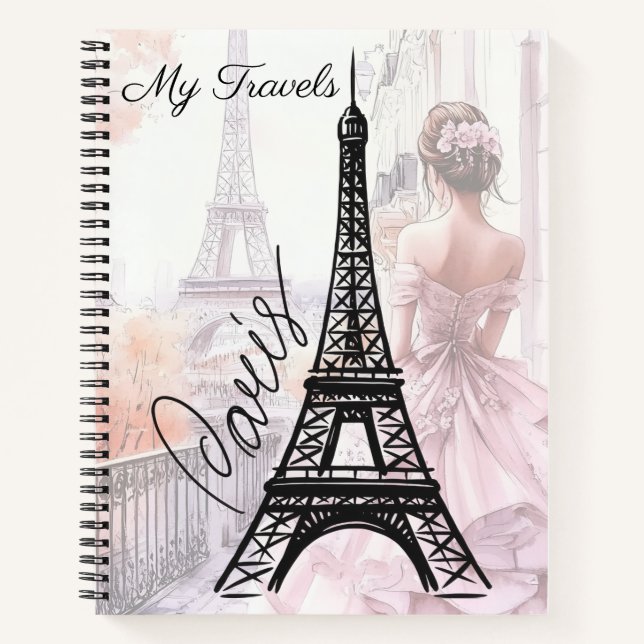 Paris Reisen  Notizbuch (Vorderseite)