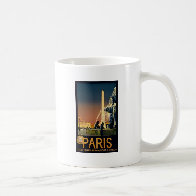 Paris-Reiseplakat für französische Bahnnetze Tasse (Rechts)