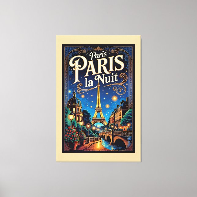 Paris Reiseplakat,  Leinwanddruck (Vorderseite)