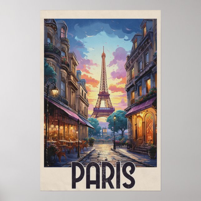 Paris Reiseplakat Poster (Vorne)