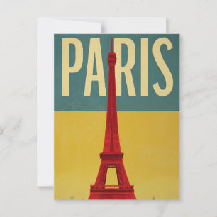 Paris Retro Postkarte