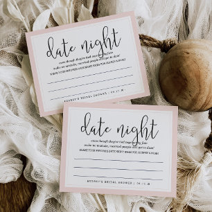 Paris Romance Brautparty Date Night Card Hinweiskarte
