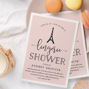 Paris Romance Lingerie Dusche Einladung
