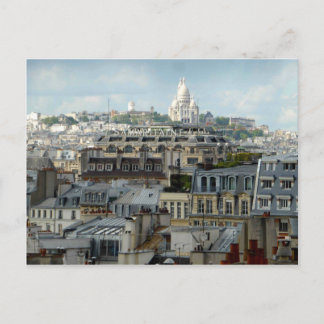 Paris Rooftops und Sacre Coeur Postcard Postkarte