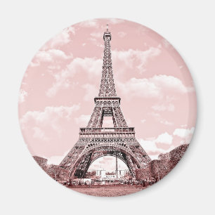 Paris - Rosa Eiffelturm Frankreich Magnet