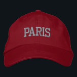 PARIS Rosa Stickerei auf Rot Bestickte Baseballkappe<br><div class="desc">PARIS Rosa bestickter Red Cotton Hut. Ein wunderbares Geschenk für alle, die Paris Frankreich Lieben! Wenn Sie Ihren persönlichen Text bevorzugen, wählen Sie einfach den Knopf "Diese Vorlage personalisieren", um Ihre Auswahl an benutzerdefiniertem Text einzugeben. Die Stickerei kann auch an andere Farbeinstellungen angepasst werden, indem Sie die Schaltfläche "Design bearbeiten"...</div>