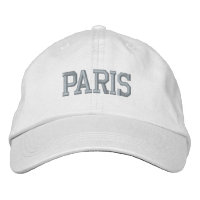 PARIS Rosa Stickerei auf Weiß