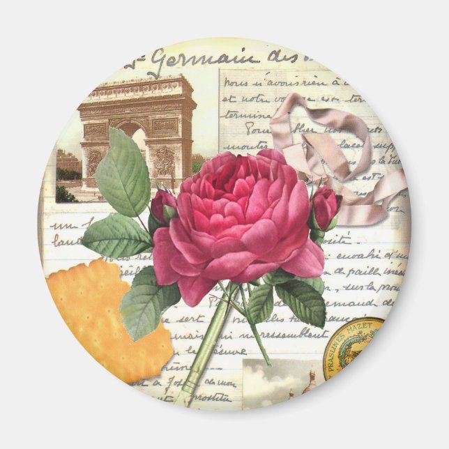 Paris Rose Magnet (Vorne)