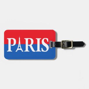 Paris - Rot & Blau Gepäckanhänger