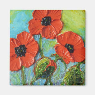 Paris roter Mohnblumen-Magnet Magnet