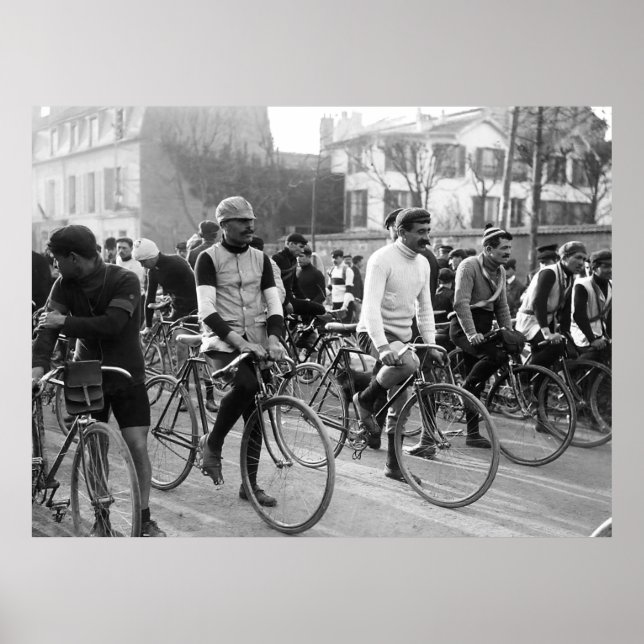 Paris-Roubaix Radrennen 1907 Farbredux Poster (Vorne)