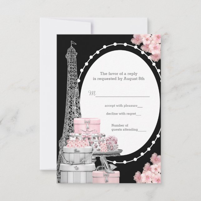Paris RSVP Karte (Vorderseite)