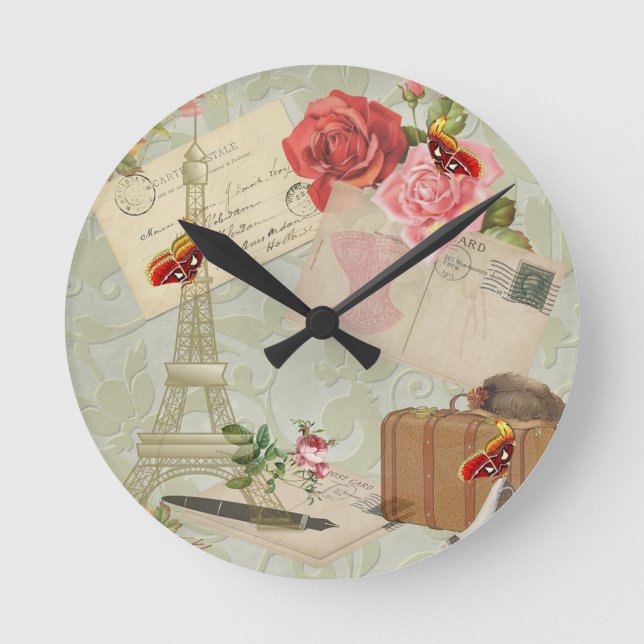 Paris Runde Wanduhr (Vorderseite)