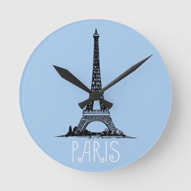 Paris Runde Wanduhr (Vorderseite)
