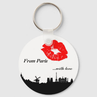 Paris Schlüsselkette mit Liebe Schlüsselanhänger