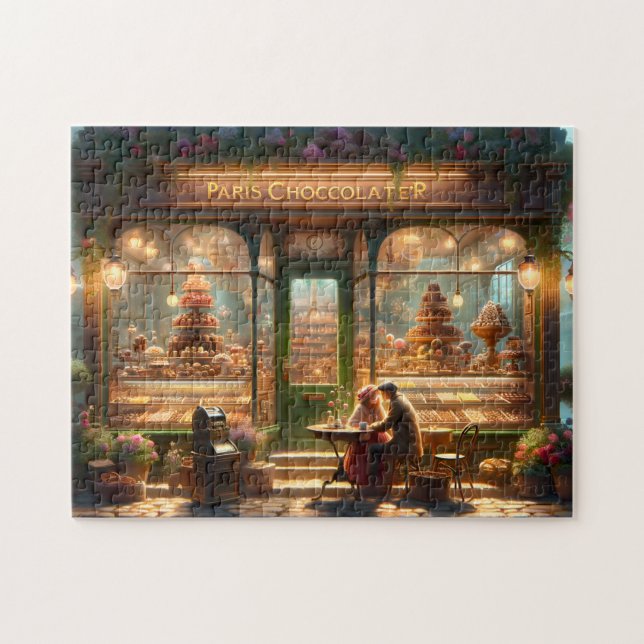 Paris Schokoladenliebhaber Süße Verabredung  Puzzle (Horizontal)