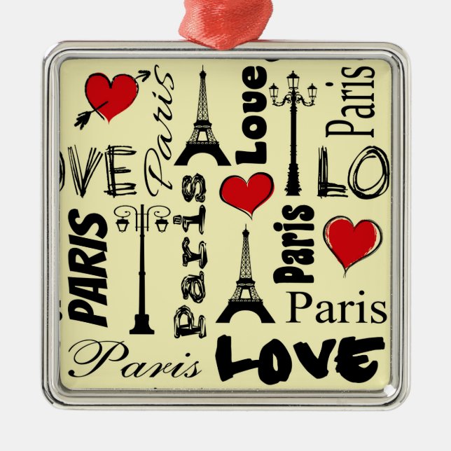 Paris Silbernes Ornament (Vorne)