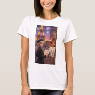Paris Sketchbook Feuerwerksnacht T-Shirt