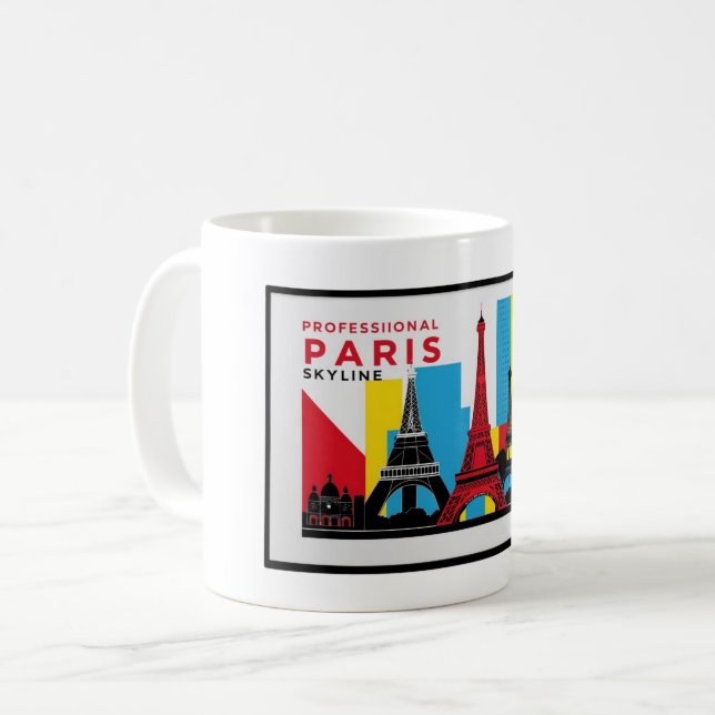 Paris Skyline 2 Kaffeetasse (Vorderseite Links)