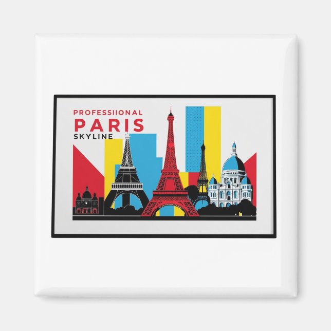 Paris Skyline 2 Magnet (Vorne)