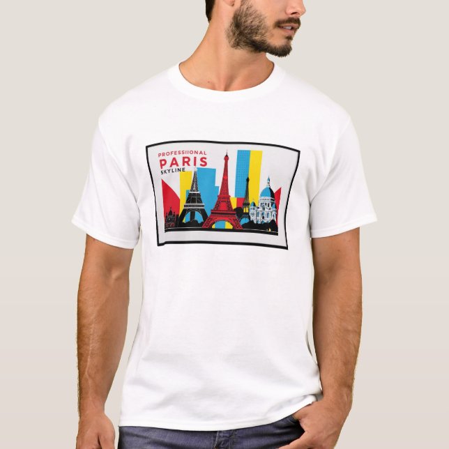 Paris Skyline 2 T-Shirt (Vorderseite)