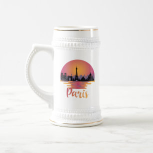 Paris Skyline - Frankreich Reisen Bierglas