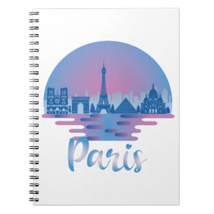 Paris Skyline - Frankreich Reisen Notizblock