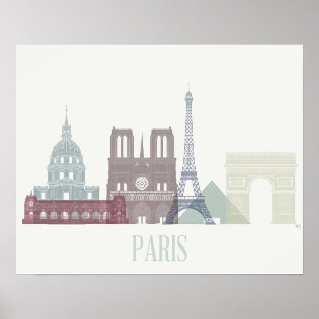 Paris Skyline Poster (Vorne)