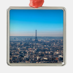 Paris Skyline Silbernes Ornament