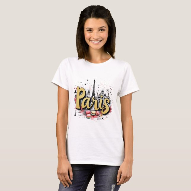 Paris Skyline T - Shirt - Design und Design (Vorne ganz)