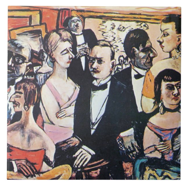 Paris Society, Kunst von Max Beckmann Fliese (Vorderseite)