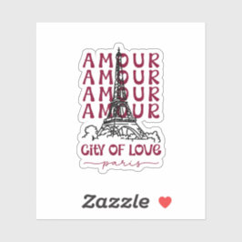 Paris Stadt der Liebe – Eiffel Tower Reise-Souveni Aufkleber