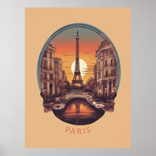 Paris, Stadt der Liebe und des Lichts Poster