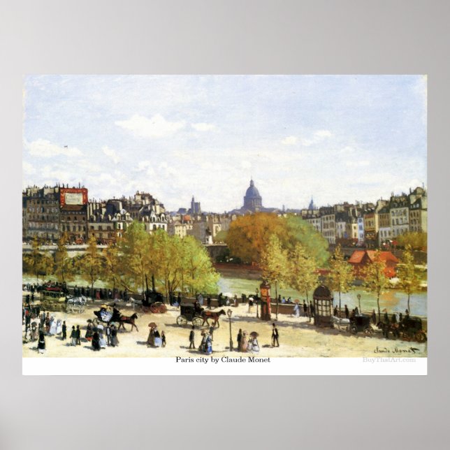 Paris Stadt von Claude Monet Poster (Vorne)