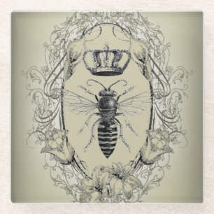 Paris-Steampunk-Imker-Krone Glasuntersetzer