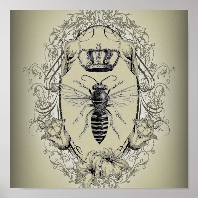 Paris-Steampunk-Imker-Krone Poster (Vorne)