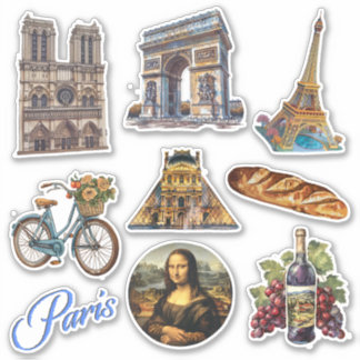 Paris Stickers Aufkleber