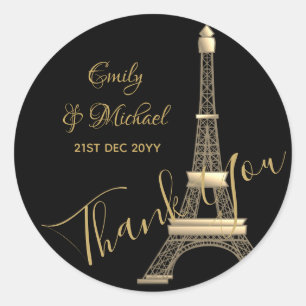 Paris Stickers - eleganter Black Gold-Chic