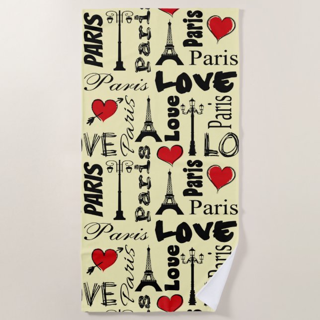 Paris Strandtuch (Vorderseite)