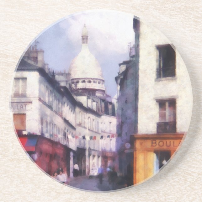 Paris-Straße Getränkeuntersetzer (Vorne)