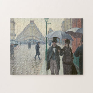 Paris-Straße; Regnerischer Tag durch Caillebotte Puzzle
