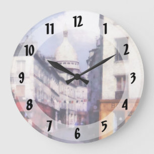 Paris Street Große Wanduhr