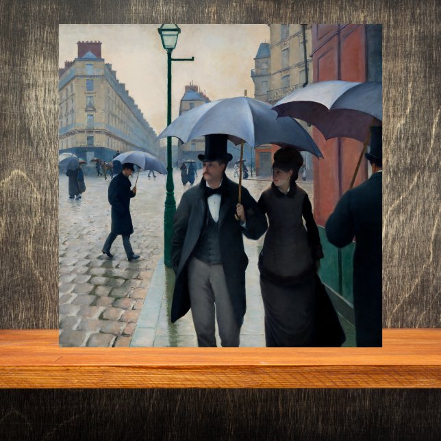  Paris Street in Rainy Weather - Gustave Caillebot Fliese (Von Creator hochgeladen)