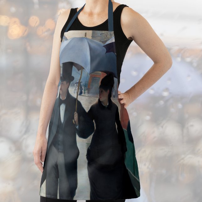  Paris Street in Rainy Weather - Gustave Caillebot Schürze (Von Creator hochgeladen)