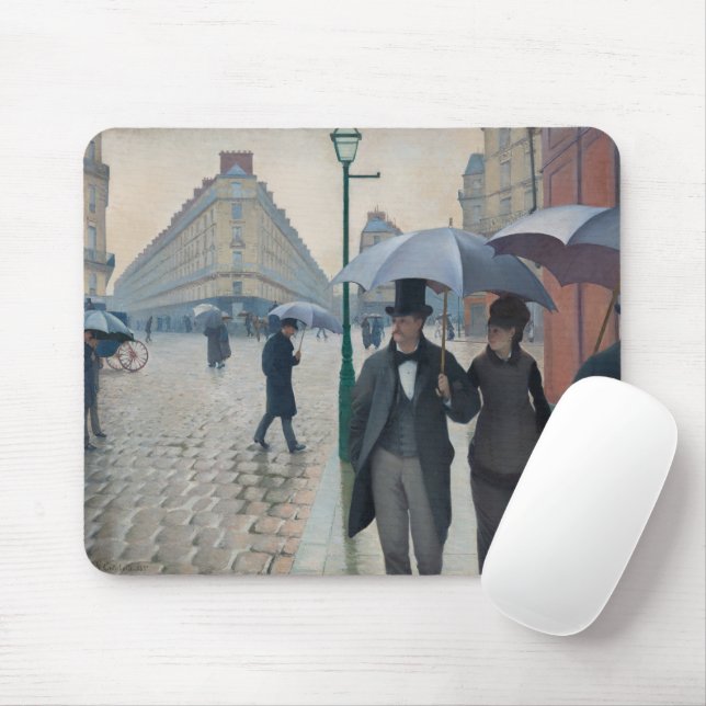 "Paris Street; Rainy Day" Beeindruckende Szene Mousepad (Mit Mouse)